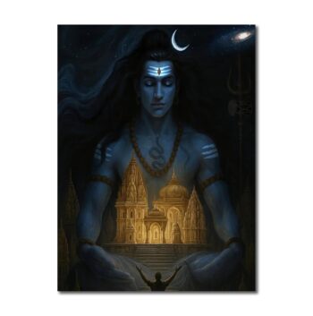 Lord Shiva Mahadev | Neelkantha | Religious Art Canvas Painting