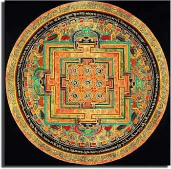 Mandala Art Canvas Painting for Home Decor Traditional Indian Wall Art